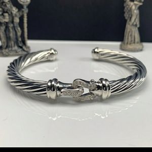 David Yurman Sterling Silver 925 Cable Buckle cuf